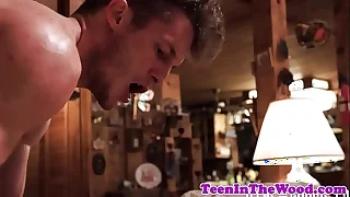Submissive 18yo hardfucked hard by frenzied huntress